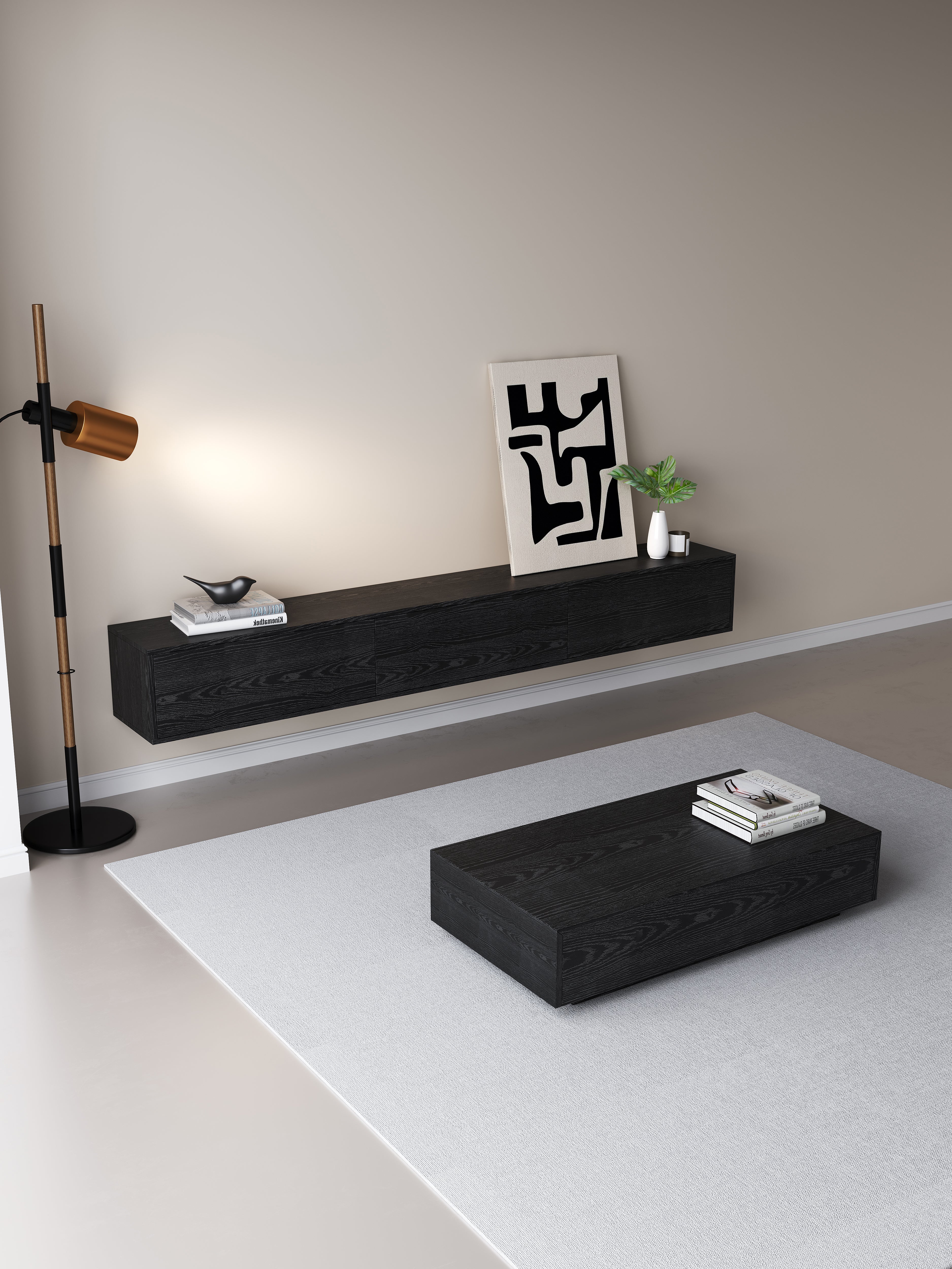 Chic TV Meubel 240cm – Zwart Eiken