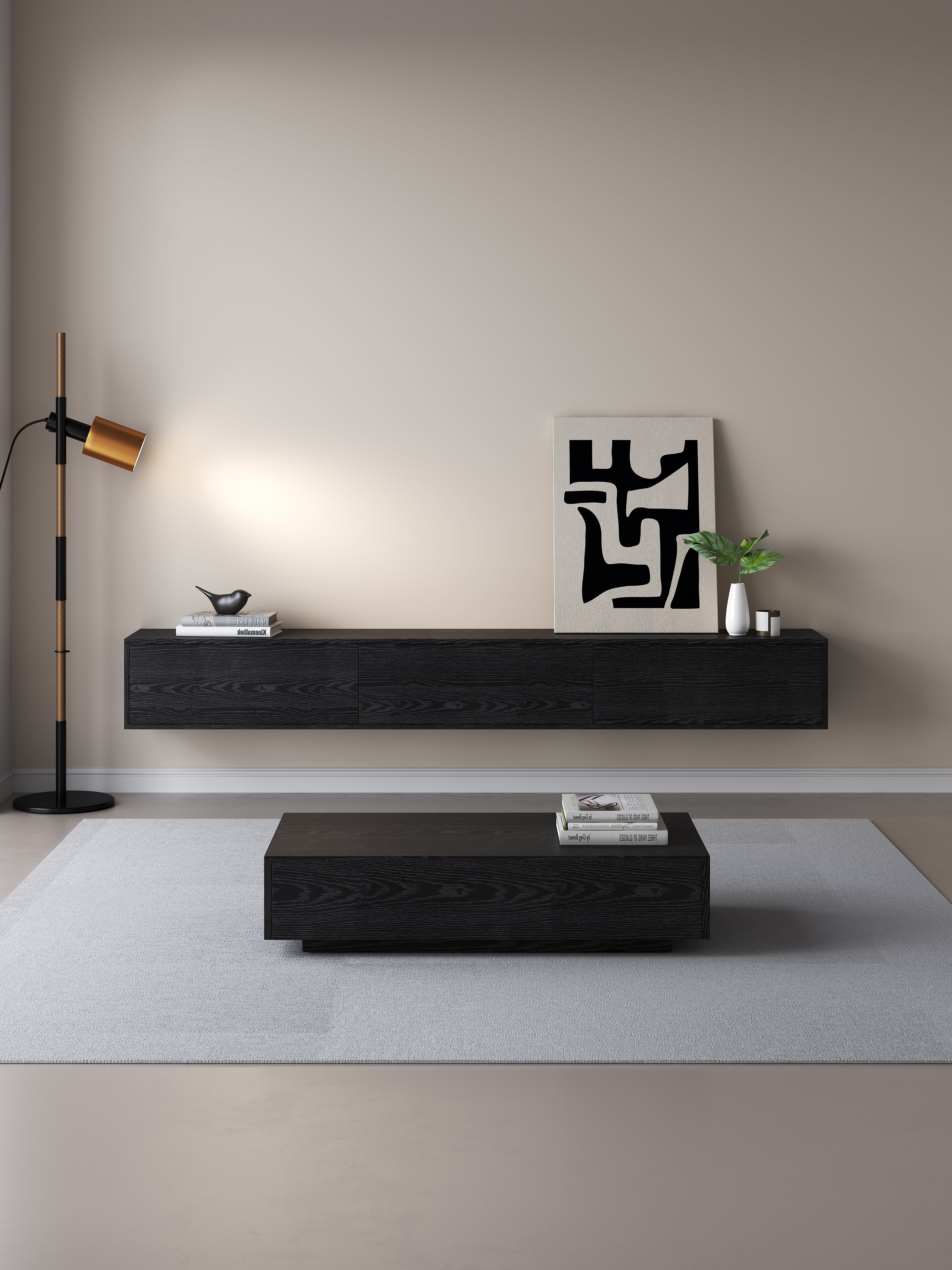 Chic TV Meubel 150cm – Zwart Eiken