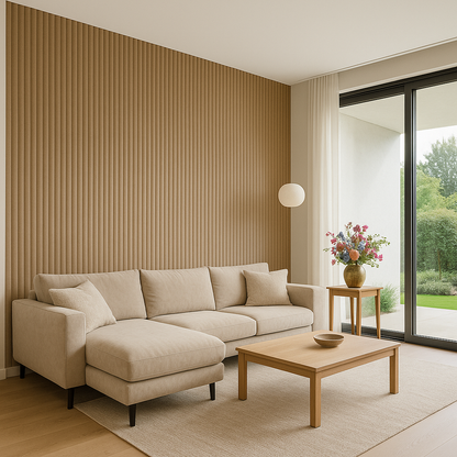 Akoestische panelen  280 x 60cm - Suede - Desert Taupe