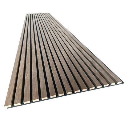 Akoestische wandpanelen - 280 x 60 x 2.2 cm - Walnoot Eiken - Lattenwand - Akupanel - 3 zijdig houtfineer