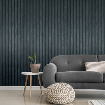 Akoestische wandpanelen - 280 x 60 x 2.2 cm - Zwart Eiken - Lattenwand - Akupanel