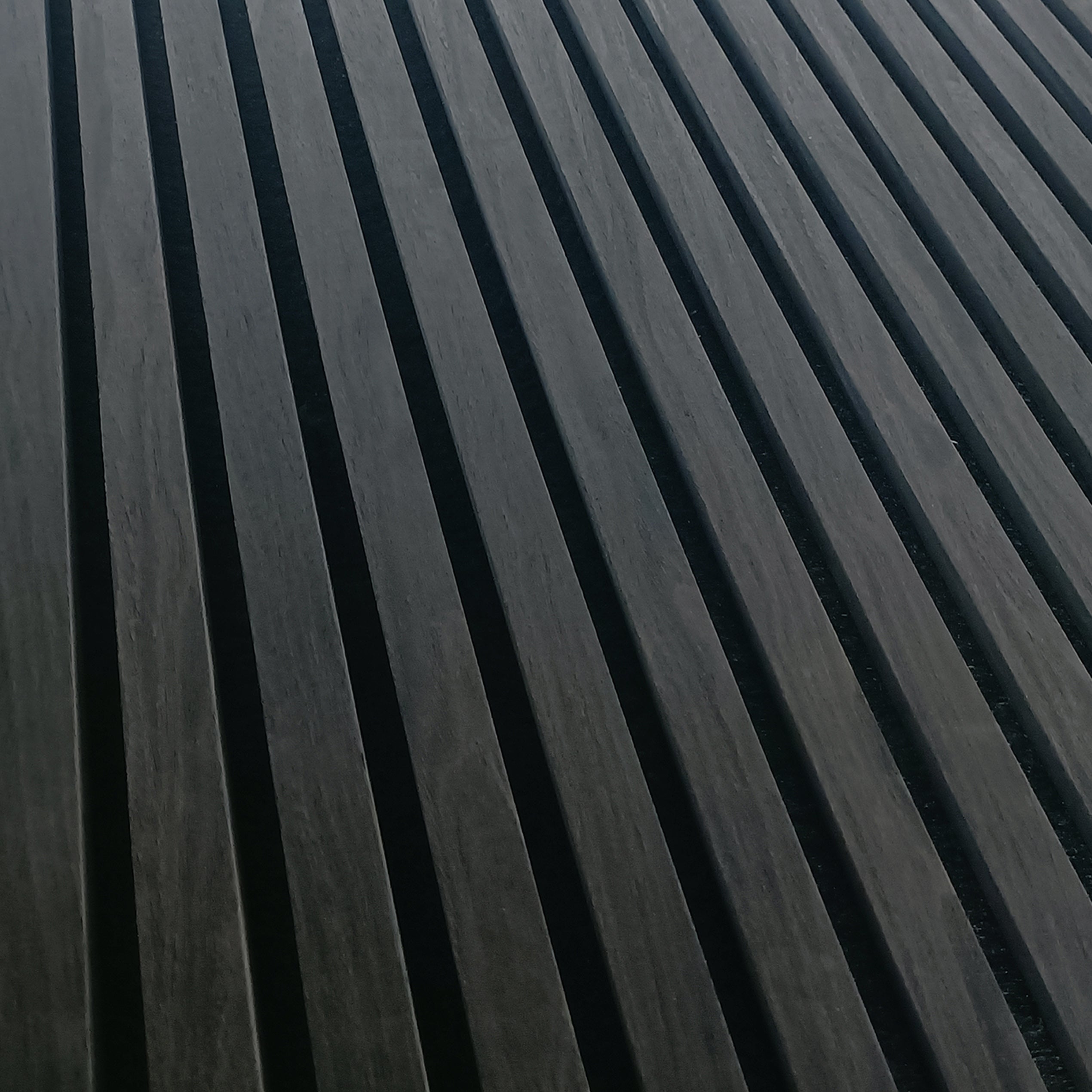 Akoestische wandpanelen - 280 x 60 x 2.2 cm - Zwart Eiken - Lattenwand - Akupanel - 3 zijdig houtfineer