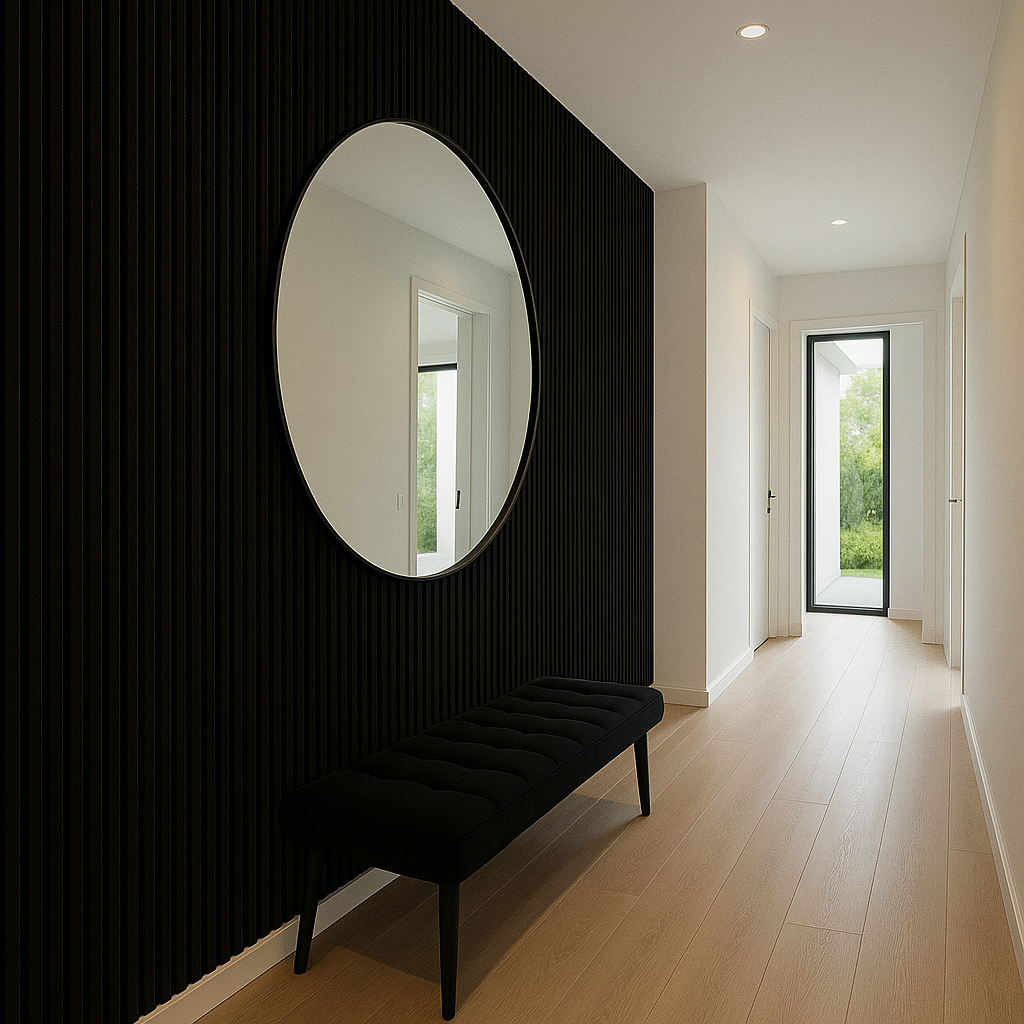 Akoestische panelen  280 x 60cm - Suede - Zwart