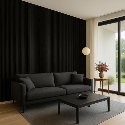 Akoestische panelen  280 x 60cm - Suede - Zwart