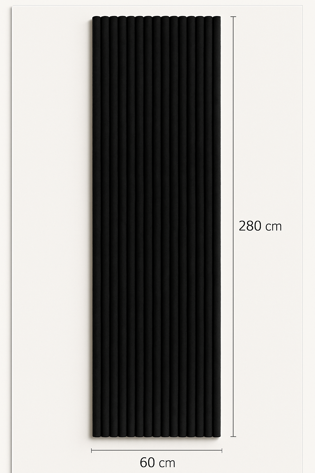 Akoestische panelen  280 x 60cm - Suede - Zwart