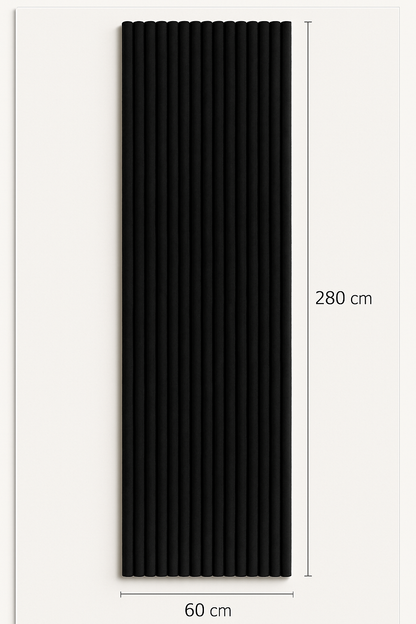 Akoestische panelen  280 x 60cm - Suede - Zwart
