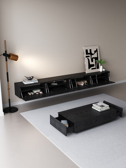 Chic TV Meubel 300cm – Zwart Eiken