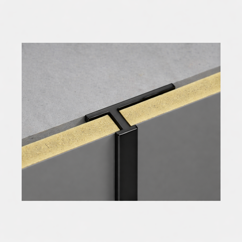 Tussenprofiel - Bamboe - Zwart Aluminium