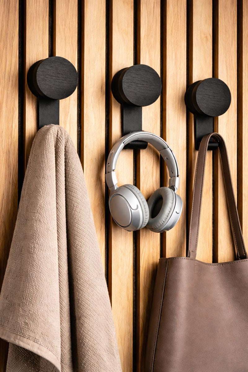 Akupanel - Hanger horizontaal - Zwart eiken