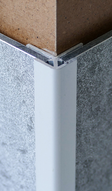 Hoekprofiel - Bamboe - Wit Aluminium