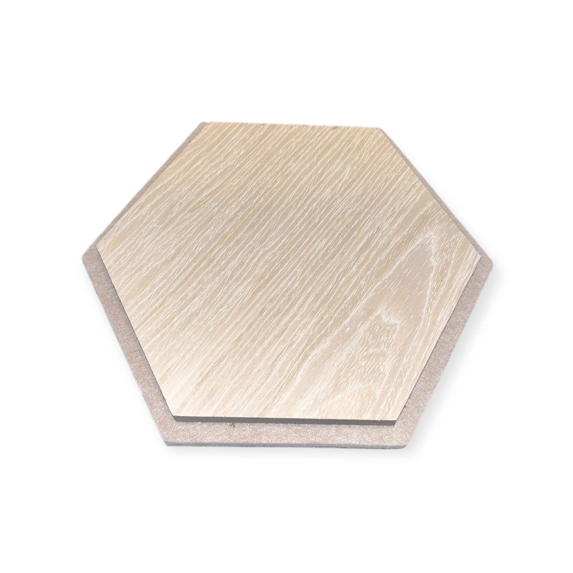 Hexagon Sample - Akoestische wandpanelen - Japandi beige eiken - Sample