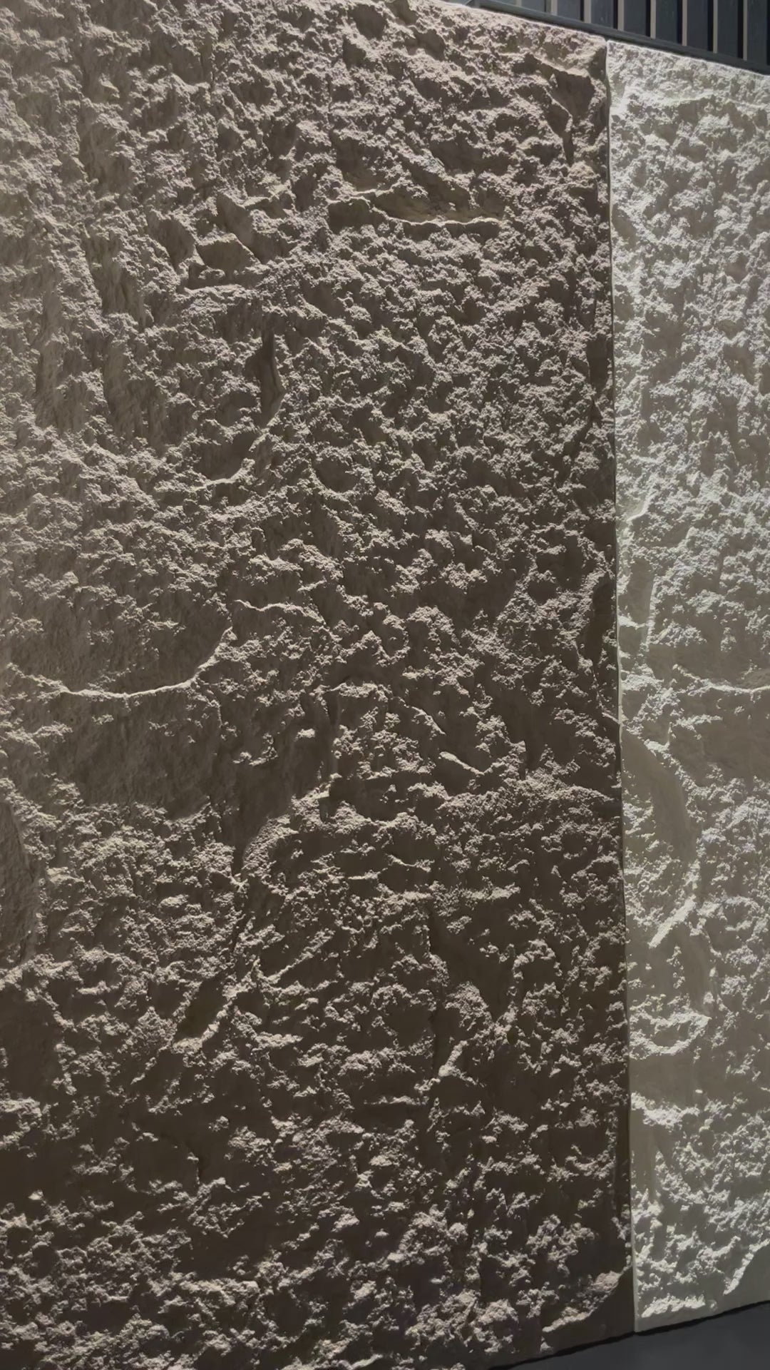 Video laden: Rockstone 3D wandpaneel Rotswand Japandi Beige 120 x 60cm