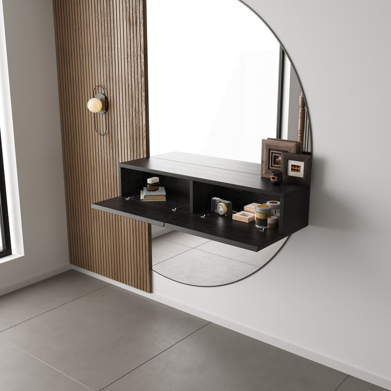 Chic Gangkast 100x26x20 cm – Exclusieve Softclose – Zwart Eiken